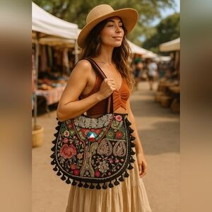 Bohemian Shoulder Bag Embellished